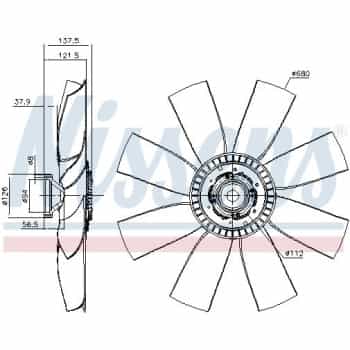 Embrayage, ventilateur de radiateur 86074 Nissens