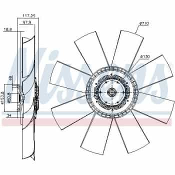 Embrayage, ventilateur de radiateur 86066 Nissens