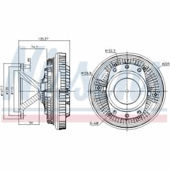 Embrayage, ventilateur de radiateur 86052 Nissens