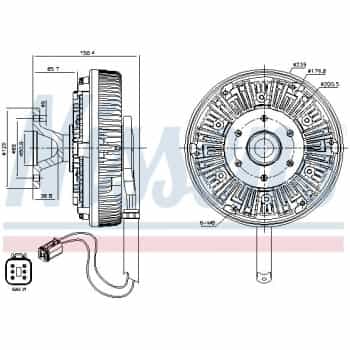 Embrayage, ventilateur de radiateur 86050 Nissens