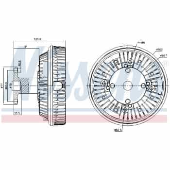 Embrayage, ventilateur de radiateur 86047 Nissens