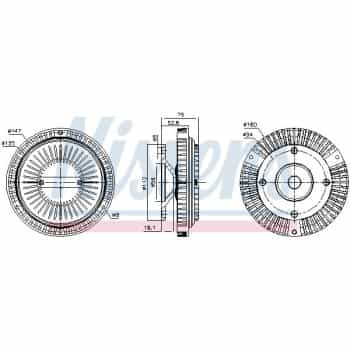 Embrayage, ventilateur de radiateur 86044 Nissens