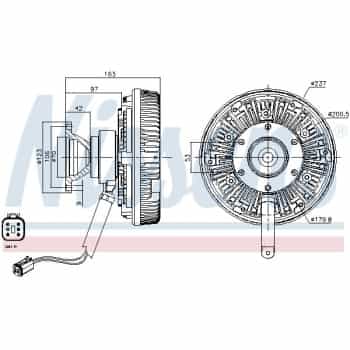 Embrayage, ventilateur de radiateur 86116 Nissens