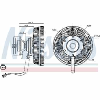Embrayage, ventilateur de radiateur 86108 Nissens