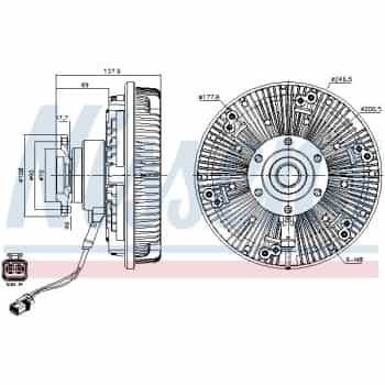 Embrayage, ventilateur de radiateur 86102 Nissens