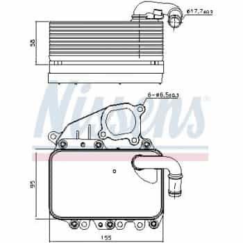 Radiateur d'huile 91100 Nissens