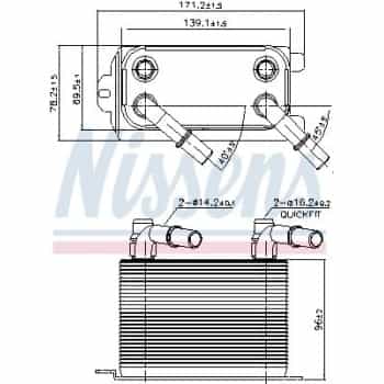 Radiateur d'huile 90949 Nissens