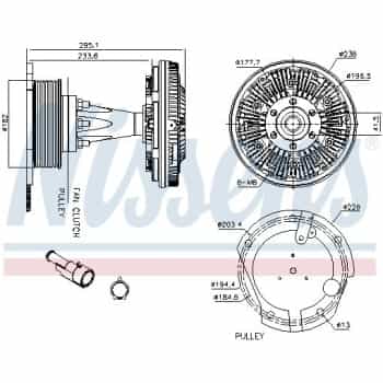 Embrayage, ventilateur de radiateur 86128 Nissens