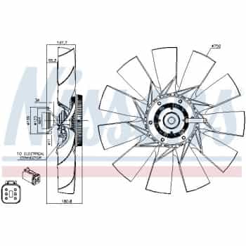 Embrayage, ventilateur de radiateur 86124 Nissens