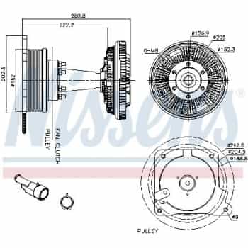 Embrayage, ventilateur de radiateur 86059 Nissens