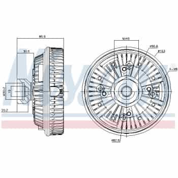 Embrayage, ventilateur de radiateur 86149 Nissens