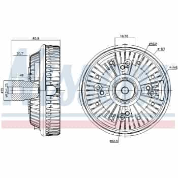 Embrayage, ventilateur de radiateur 86148 Nissens