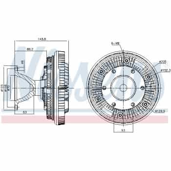 Embrayage, ventilateur de radiateur 86146 Nissens