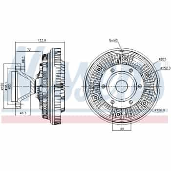 Embrayage, ventilateur de radiateur 86145 Nissens