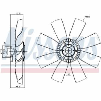 Embrayage, ventilateur de radiateur 86192 Nissens