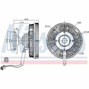 Embrayage, ventilateur de radiateur 86185 Nissens