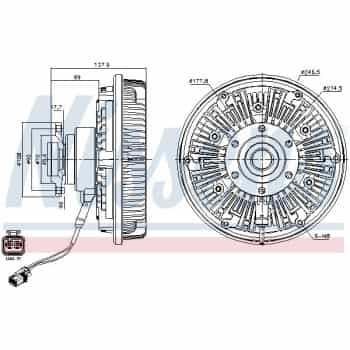 Embrayage, ventilateur de radiateur 86184 Nissens