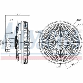 Embrayage, ventilateur de radiateur 86172 Nissens
