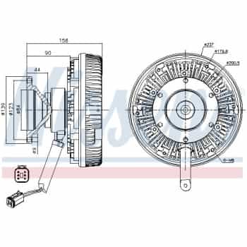 Embrayage, ventilateur de radiateur 86154 Nissens