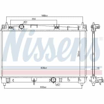 Radiateur, refroidissement du moteur 646847 Nissens