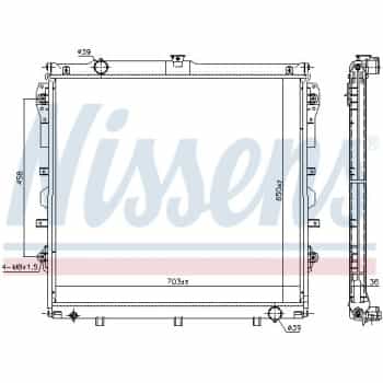 Radiateur, refroidissement du moteur 606523 Nissens