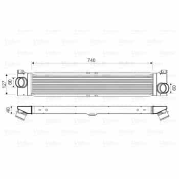 Intercooler, échangeur 818586 Valeo