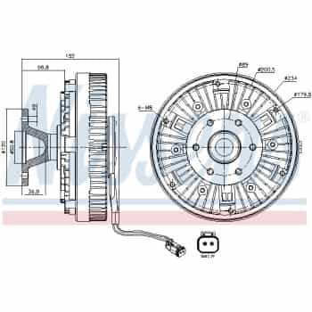 Embrayage, ventilateur de radiateur 86042 Nissens