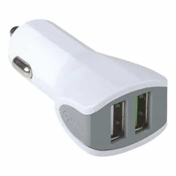 Celly Chargeur Voiture 2 USB 3.4A blanc