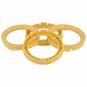 Anneaux de centrage TPI 60.1->54.1mm Jaune 4 pièces