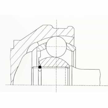 Jeu de joints, arbre de transmission 36110 Spidan