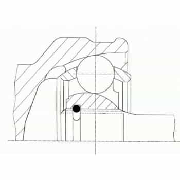Jeu de joints, arbre de transmission 25614 Spidan