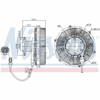 Embrayage, ventilateur de radiateur 86229 Nissens