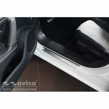 Seuils de portes Inox adaptables sur Peugeot 2008 II 2020- 'Lignes' - 4 pièces