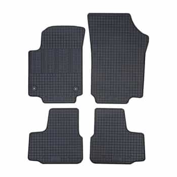Tapis en caoutchouc pour Volkswagen e-Up / Skoda e-Citigo / Seat e-Mii 2019- (4 pièces + système de montage