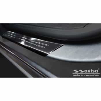 Seuils de porte Inox noirs adaptables pour Opel Zafira 2012-2019 - 'Special Edition' - 4 pièces