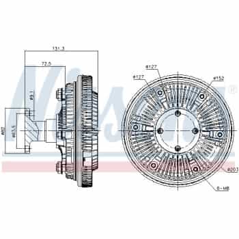 Embrayage, ventilateur de radiateur 86035 Nissens