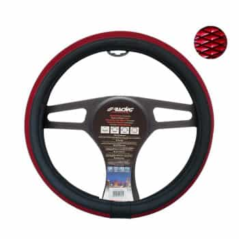 Couvre Volant Simoni Racing Trap Rouge Noir/Rouge Cuir Artificiel