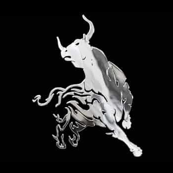 Autocollant Nickel 'Taureau' - 54x65mm
