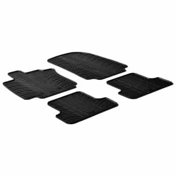 Tapis en caoutchouc pour Renault Clio III à partir de 2005 (T-Design 4 pièces)