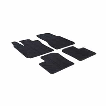 Tapis en caoutchouc pour Renault Twingo III 2014- (T-Design 4 pièces + clips de fixation)
