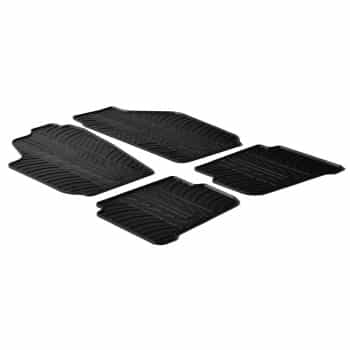Tapis en caoutchouc pour Volkswagen Polo 9N/9N2 2001-2009 (T-Design 4 pièces)