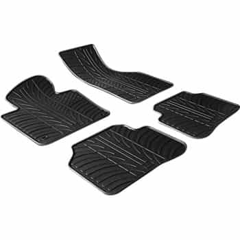 Tapis en caoutchouc pour Volkswagen Passat 3C 2005-2011 (T-Design 4 pièces + clips de montage)