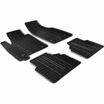 Tapis en caoutchouc adaptés pour Opel Meriva à partir de 2003 (T-Design 4 pièces + clips de montage)