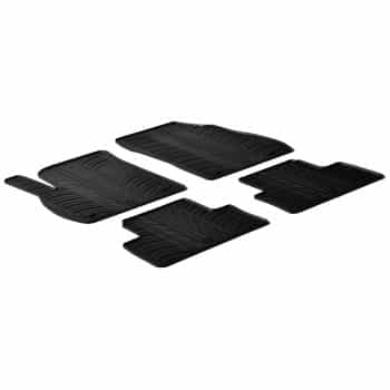 Tapis en caoutchouc adaptés pour Opel Zafira C 2011- (T-Design 4 pièces + clips de montage)