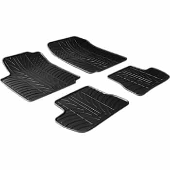 Tapis en caoutchouc pour Citroen C2 à partir de 2003 (T-Design 4 pièces)