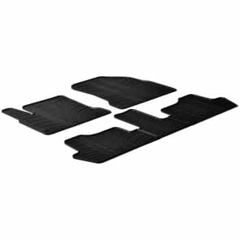 Tapis en caoutchouc adaptés pour Citroen C4 Picasso à partir de 2006 (T-Design 5 pièces + clips de fixation)