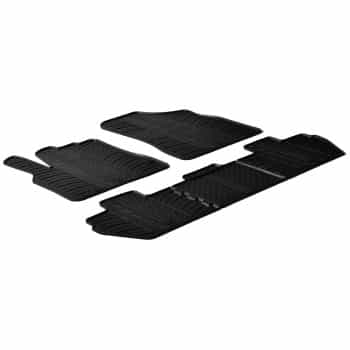 Tapis de Sol en Caoutchouc Citroen Berlingo / Peugeot Partner à partir de 2008 (profil en T en 5 parties + clips de montage)