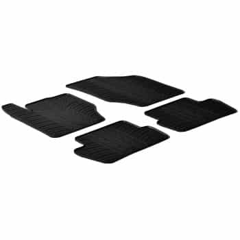 Tapis en caoutchouc adaptés pour Citroen C4 5 2010- (T-Design 4 pièces + clips de fixation)