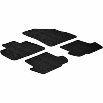 Tapis en caoutchouc adaptés pour Citroen DS5 2012- (T-Design 4 pièces + clips de montage)