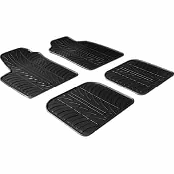 Tapis en caoutchouc pour Fiat Panda 2003-2011 (profil en T 4 pièces)